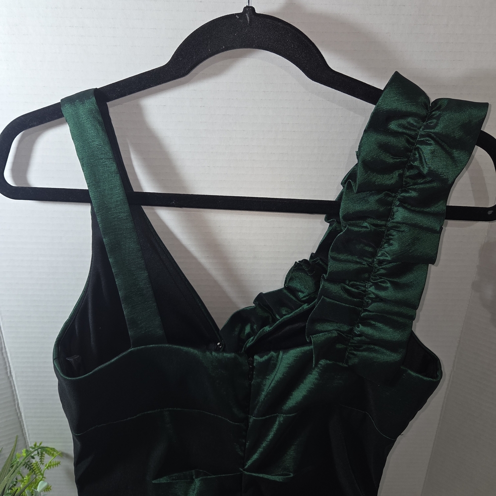 Xscape Emerald Green evening Cocktail Midi Dress. Size 10 - Picture 6 of 12